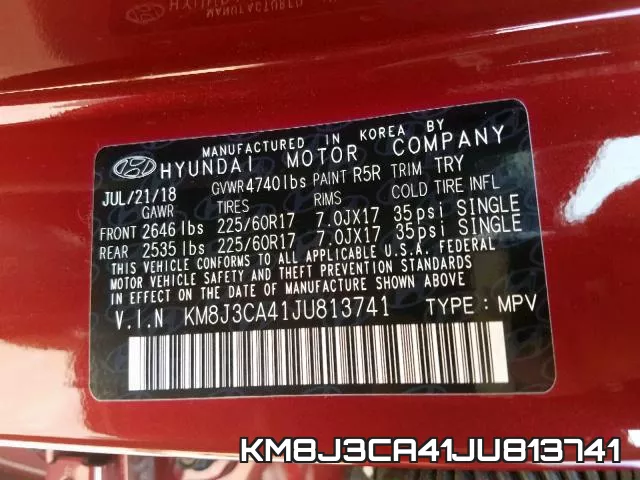 KM8J3CA41JU813741 фото 2