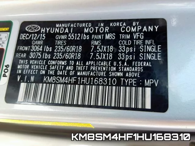KM8SM4HF1HU168310 фото 2
