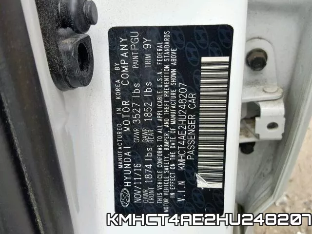 KMHCT4AE2HU248207 фото 2