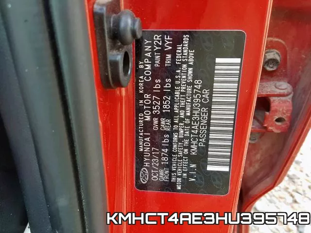KMHCT4AE3HU395748 фото 2
