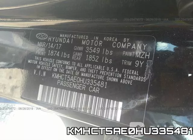 KMHCT5AE0HU335481 фото 10
