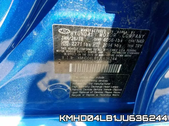 KMHD04LB1JU636244 фото 2