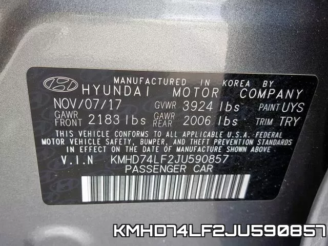 KMHD74LF2JU590857 фото 2