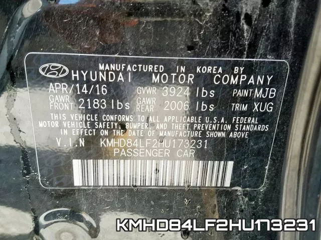 KMHD84LF2HU173231 фото 2
