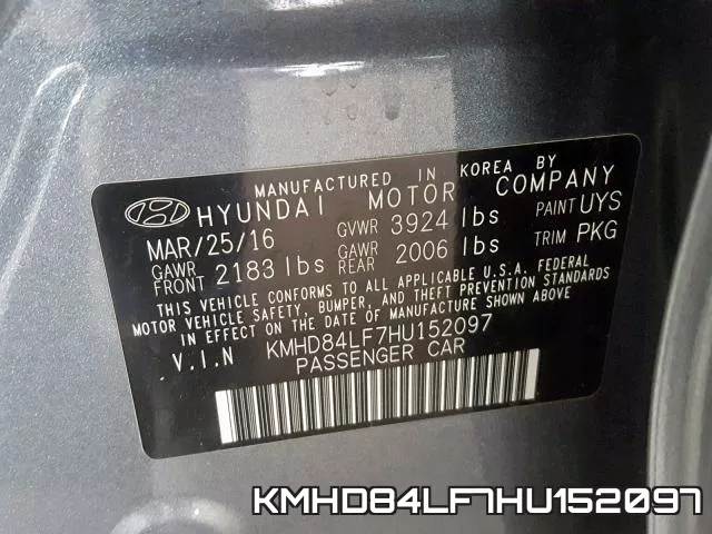 KMHD84LF7HU152097 фото 2