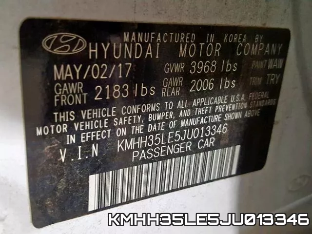 KMHH35LE5JU013346 фото 2