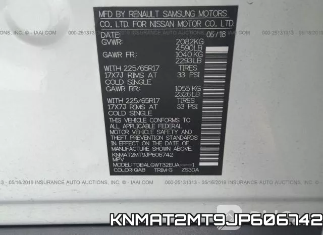 KNMAT2MT9JP606742 фото 10