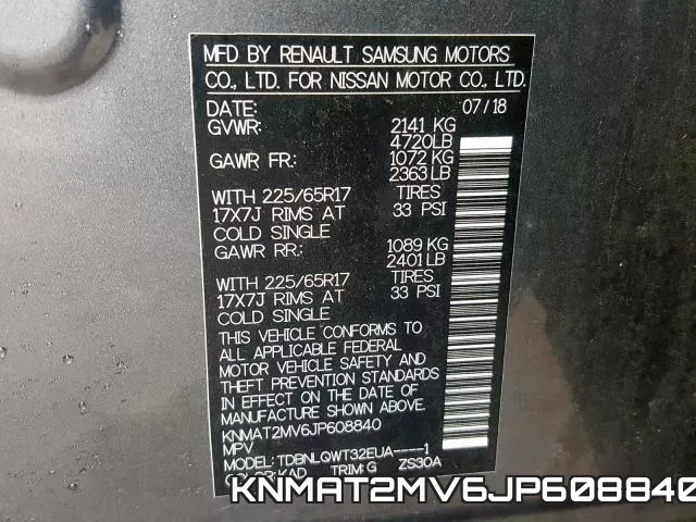 KNMAT2MV6JP608840 фото 2