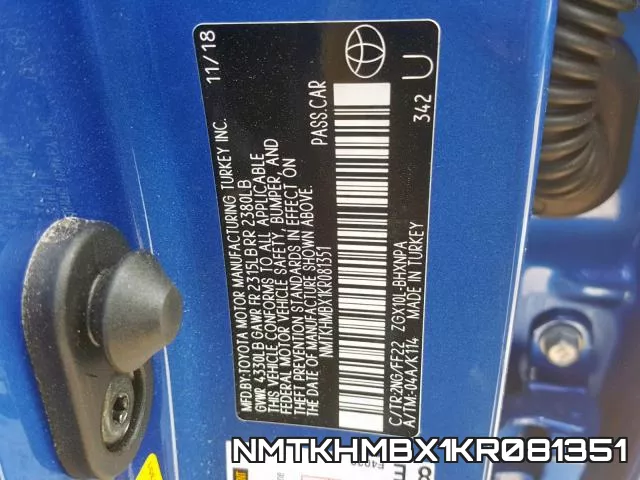 NMTKHMBX1KR081351 фото 2