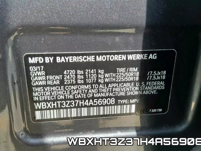 WBXHT3Z37H4A56908 фото 2