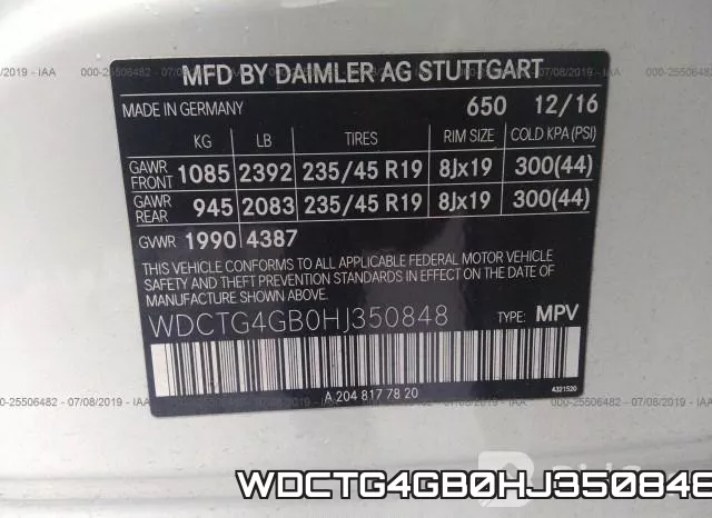 WDCTG4GB0HJ350848 фото 10