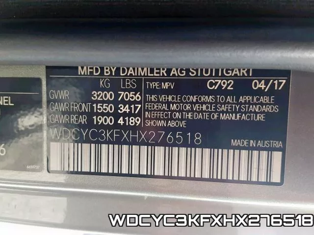 WDCYC3KFXHX276518 фото 2