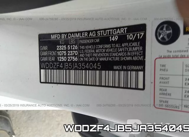WDDZF4JB5JA354045 фото 10