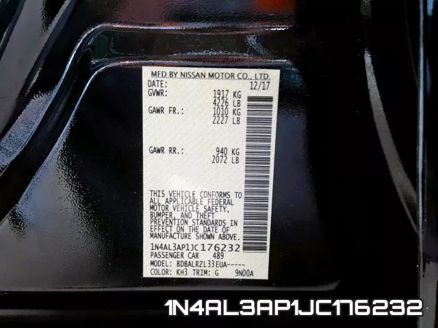 1N4AL3AP1JC176232 фото 2