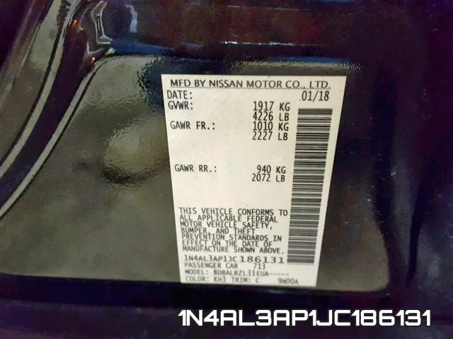 1N4AL3AP1JC186131 фото 2