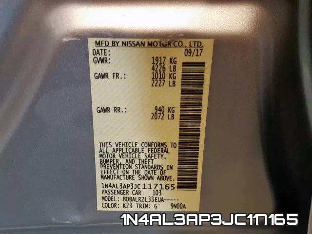 1N4AL3AP3JC117165 фото 2