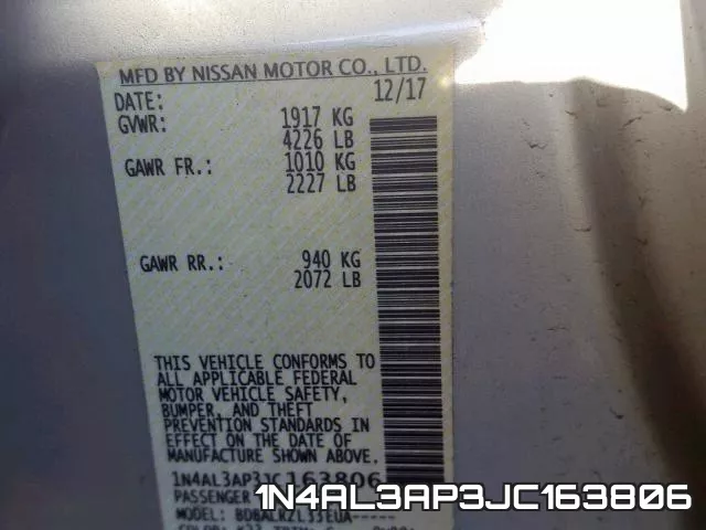 1N4AL3AP3JC163806 фото 2
