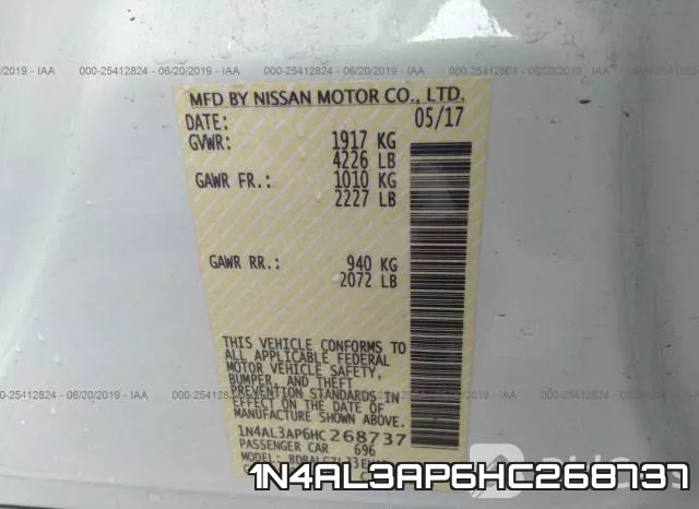 1N4AL3AP6HC268737 фото 9