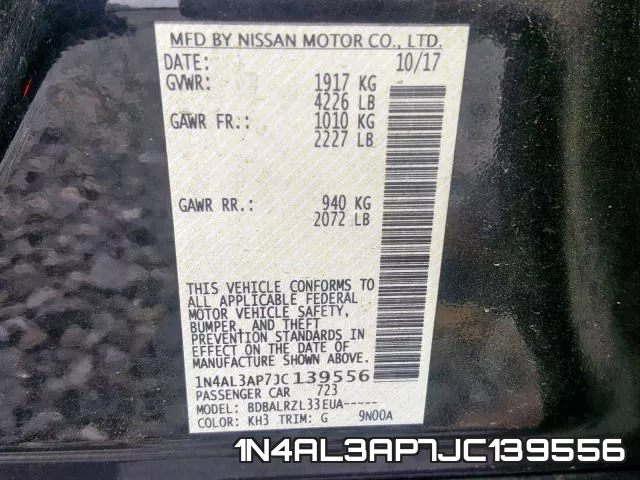 1N4AL3AP7JC139556 фото 2