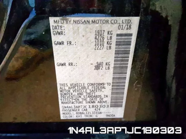 1N4AL3AP7JC180303 фото 2