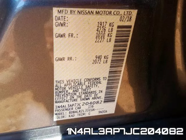 1N4AL3AP7JC204082 фото 2