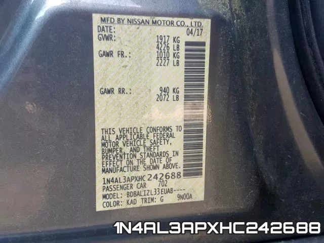 1N4AL3APXHC242688 фото 2