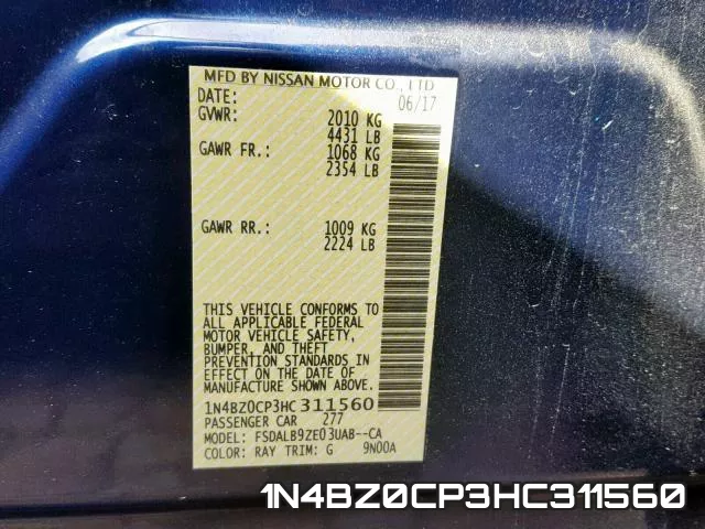 1N4BZ0CP3HC311560 фото 2