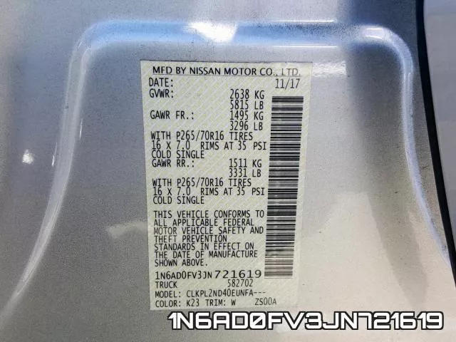 1N6AD0FV3JN721619 фото 2