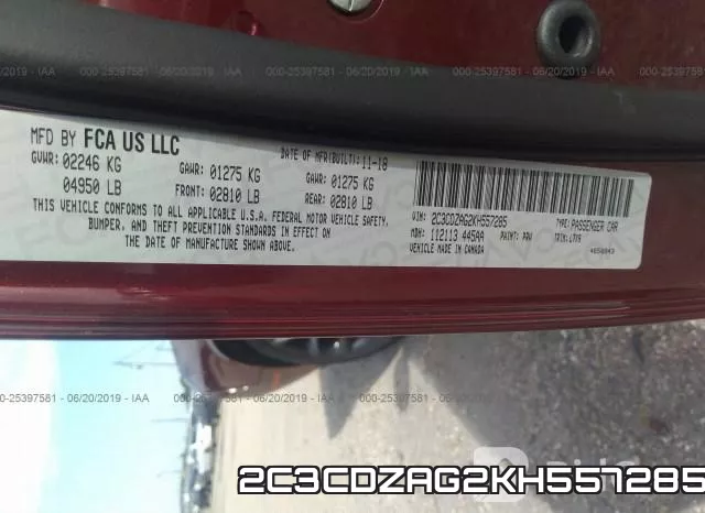 2C3CDZAG2KH557285 фото 10