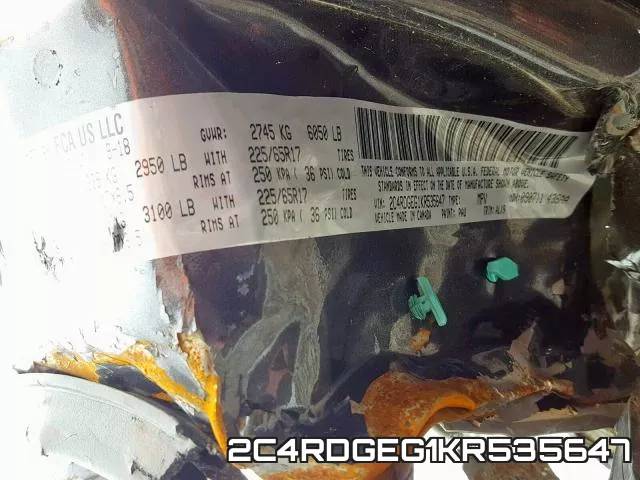 2C4RDGEG1KR535647 фото 2