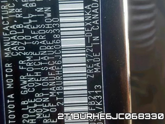2T1BURHE6JC068330 фото 2