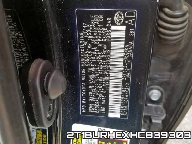 2T1BURHEXHC839303 фото 2