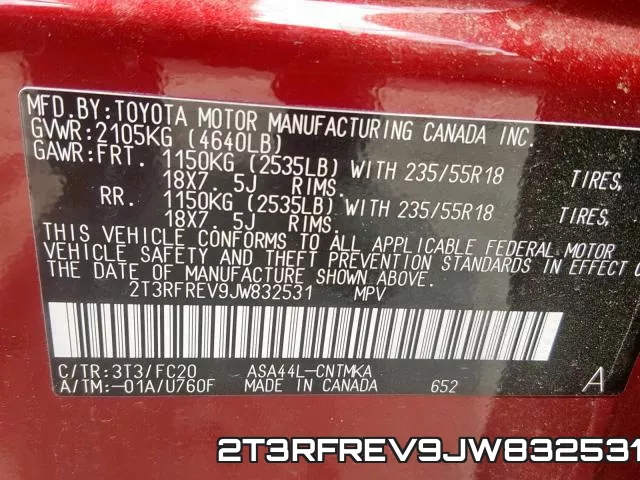 2T3RFREV9JW832531 фото 2