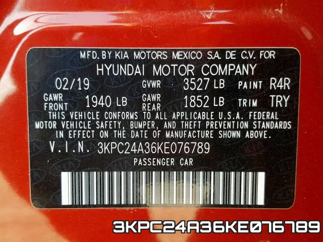 3KPC24A36KE076789 фото 2