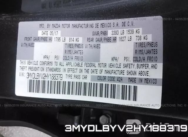 3MYDLBYV2HY188379 фото 10