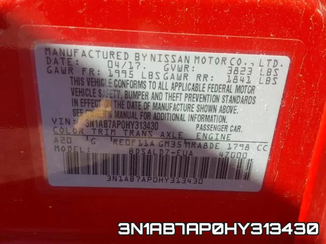 3N1AB7AP0HY313430 фото 2