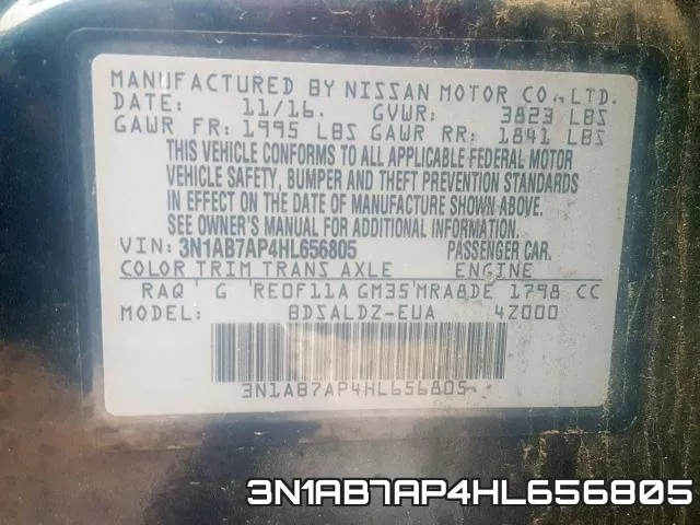 3N1AB7AP4HL656805 фото 2