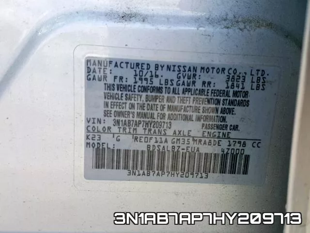 3N1AB7AP7HY209713 фото 2