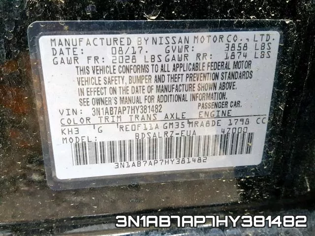 3N1AB7AP7HY381482 фото 2