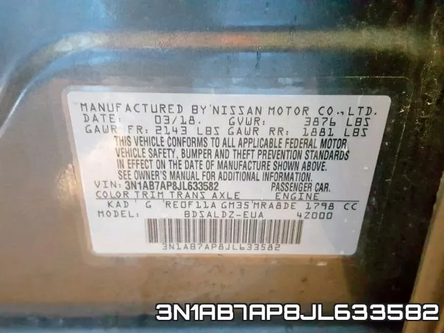 3N1AB7AP8JL633582 фото 2