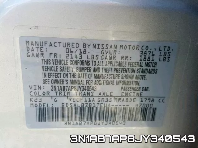 3N1AB7AP8JY340543 фото 2