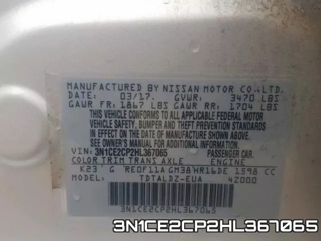 3N1CE2CP2HL367065 фото 2