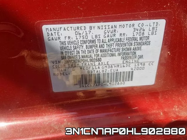 3N1CN7AP0HL902880 фото 2