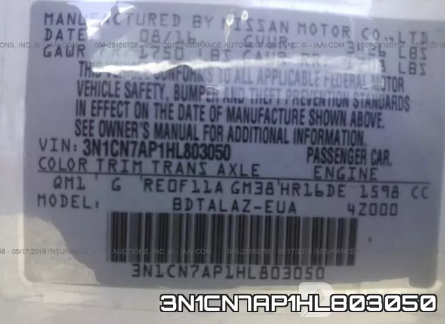 3N1CN7AP1HL803050 фото 10