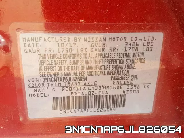 3N1CN7AP6JL826054 фото 2
