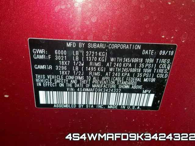 4S4WMAFD9K3424322 фото 2