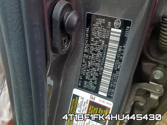 4T1BF1FK4HU445430 фото 2