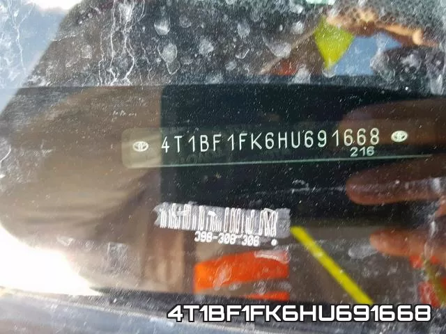 4T1BF1FK6HU691668 фото 2