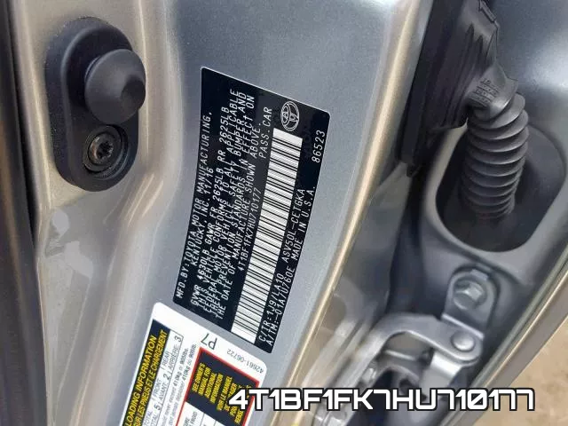 4T1BF1FK7HU710177 фото 2