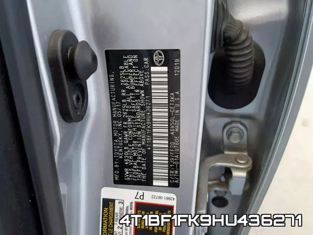 4T1BF1FK9HU436271 фото 2